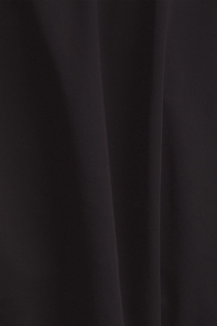Canvas jurk van 100% pima katoen, BLACK, detail image number 5