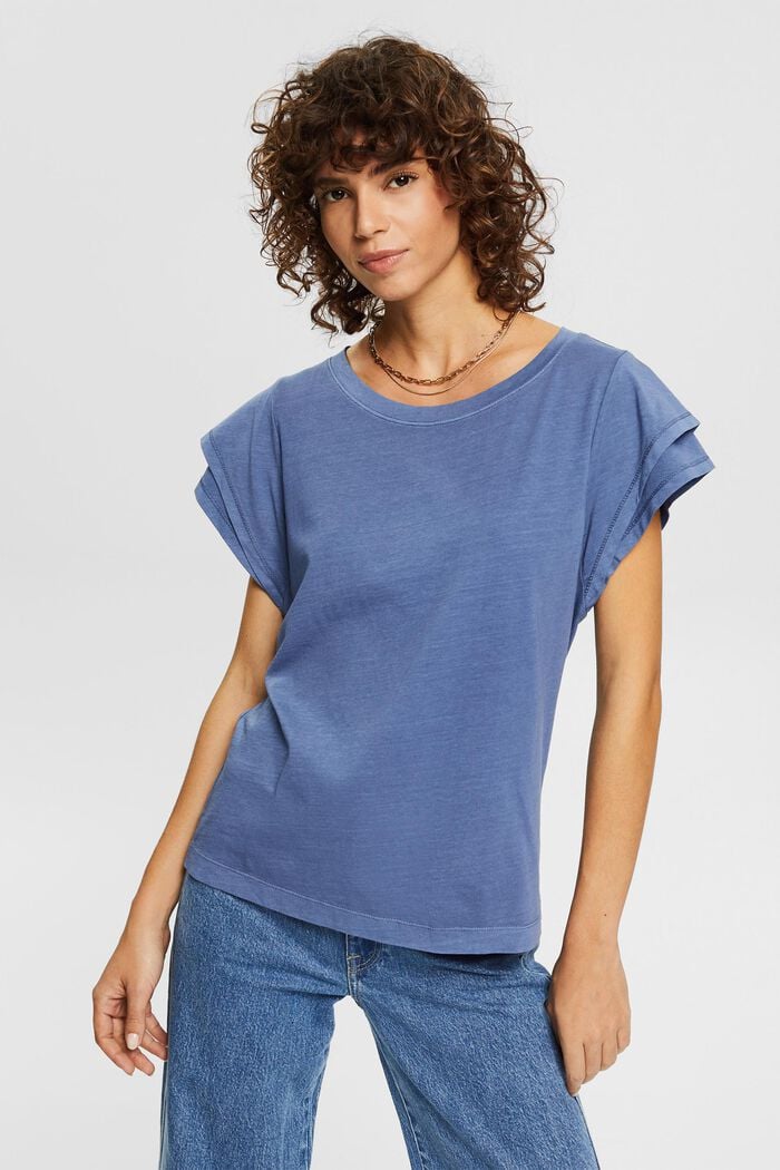 T-shirt van 100% organic cotton, BLUE LAVENDER, detail image number 0