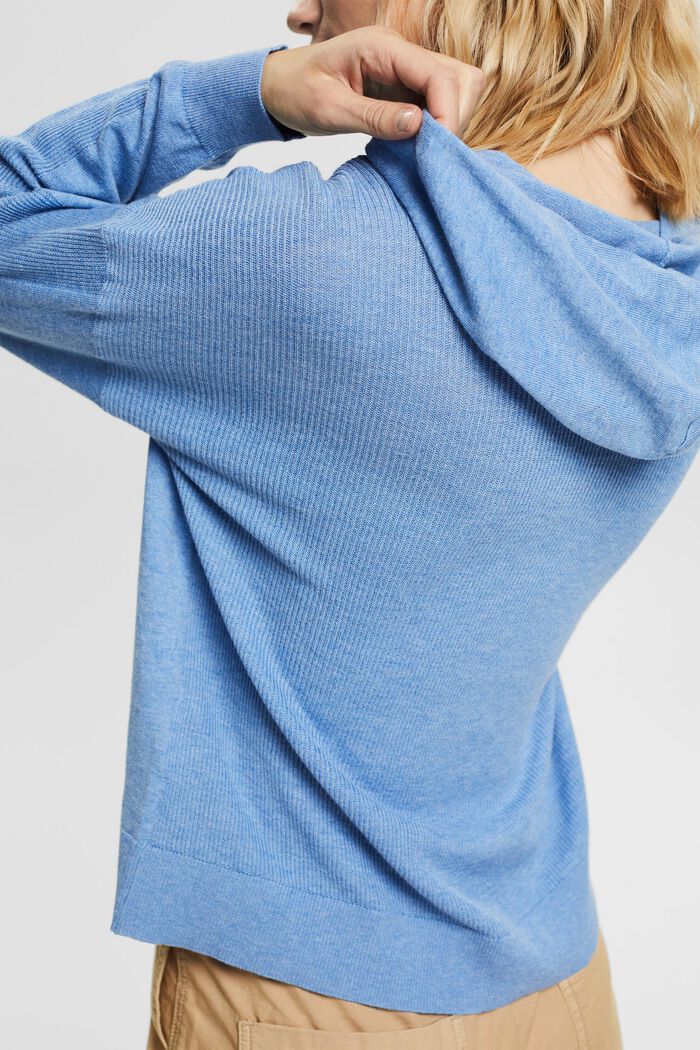Trui met hoodie, 100% katoen, LIGHT BLUE LAVENDER, detail image number 2