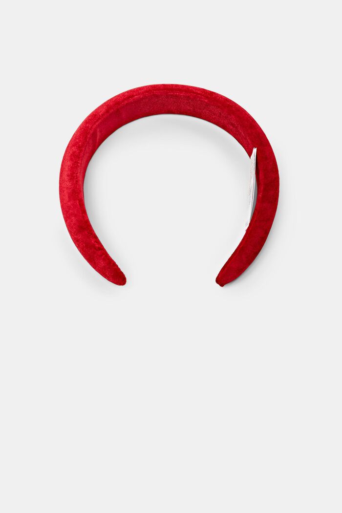 Fluwelen hoofdband, DARK RED, detail image number 0
