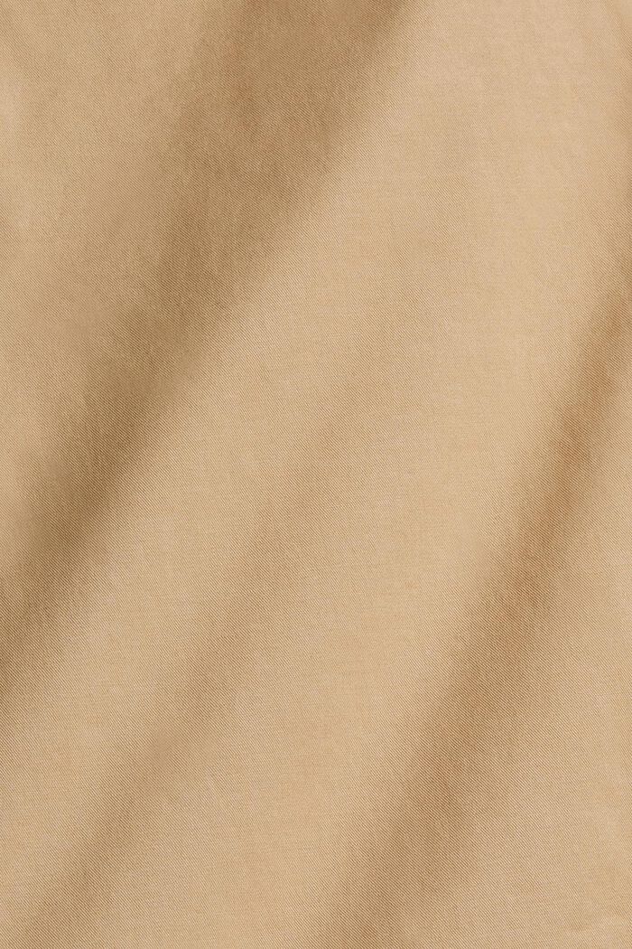 Stretchbroek met elastische band, organic cotton, SAND, detail image number 4