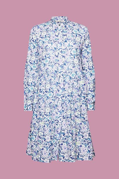 Mini-jurk met bloemenmotief all-over