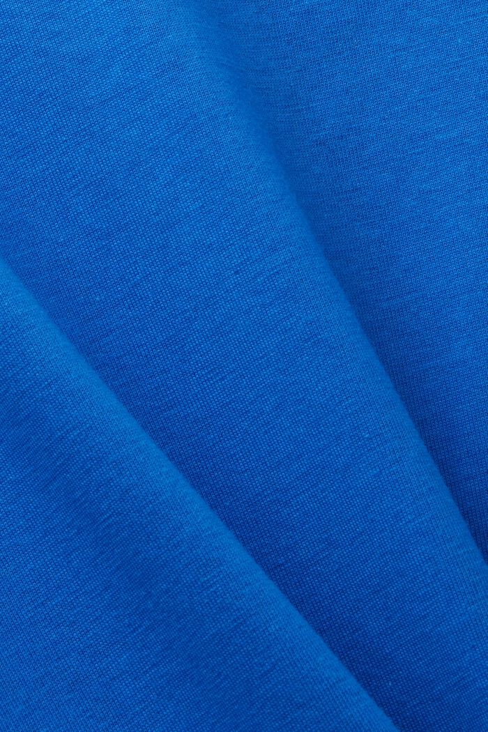 CURVY T-shirt met print op de voorkant, 100% katoen, BRIGHT BLUE, detail image number 4
