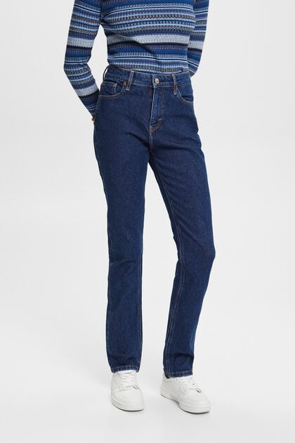 Retro slim jeans met hoge taille