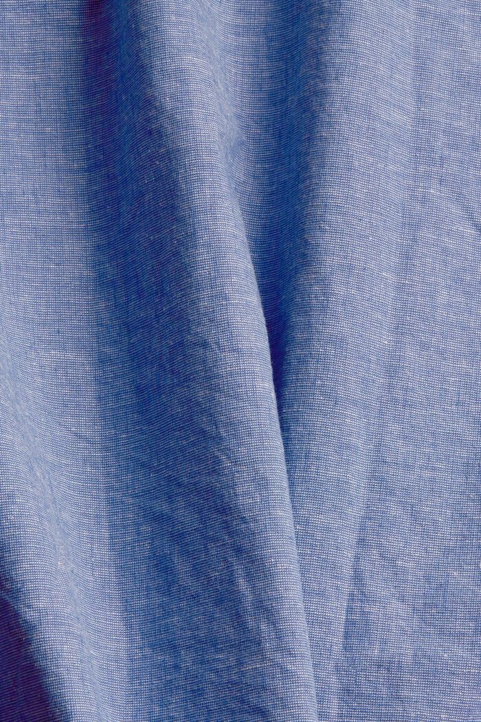 Met linnen: gemêleerd overhemd , BLUE, detail image number 4