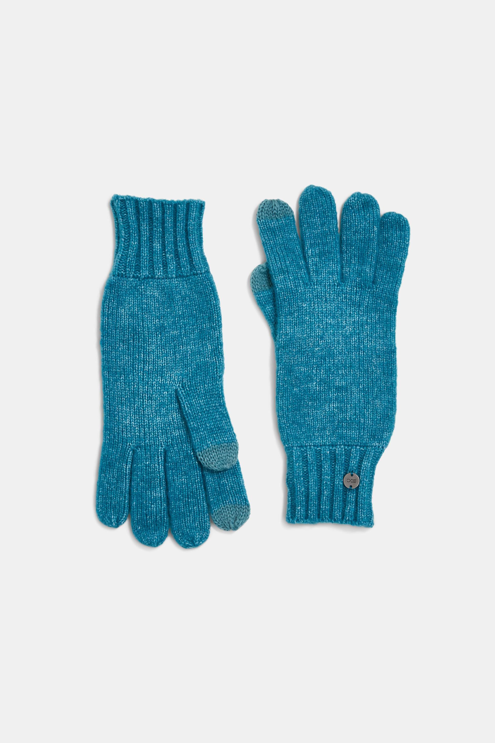 Esprit Synthetisch Touchscreen-handschoenen Met Leer Model sport Nappa Glove in het Rood Dames Accessoires voor voor Telefoonhoesjes voor 