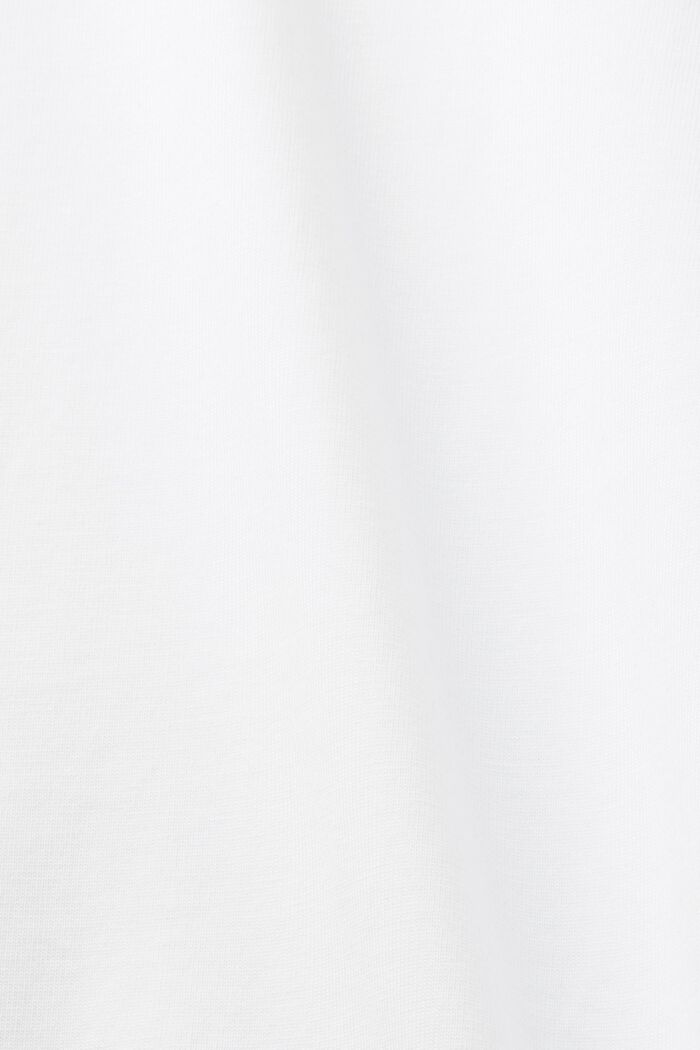 T-shirt van pima katoen-jersey met ronde hals, WHITE, detail image number 6
