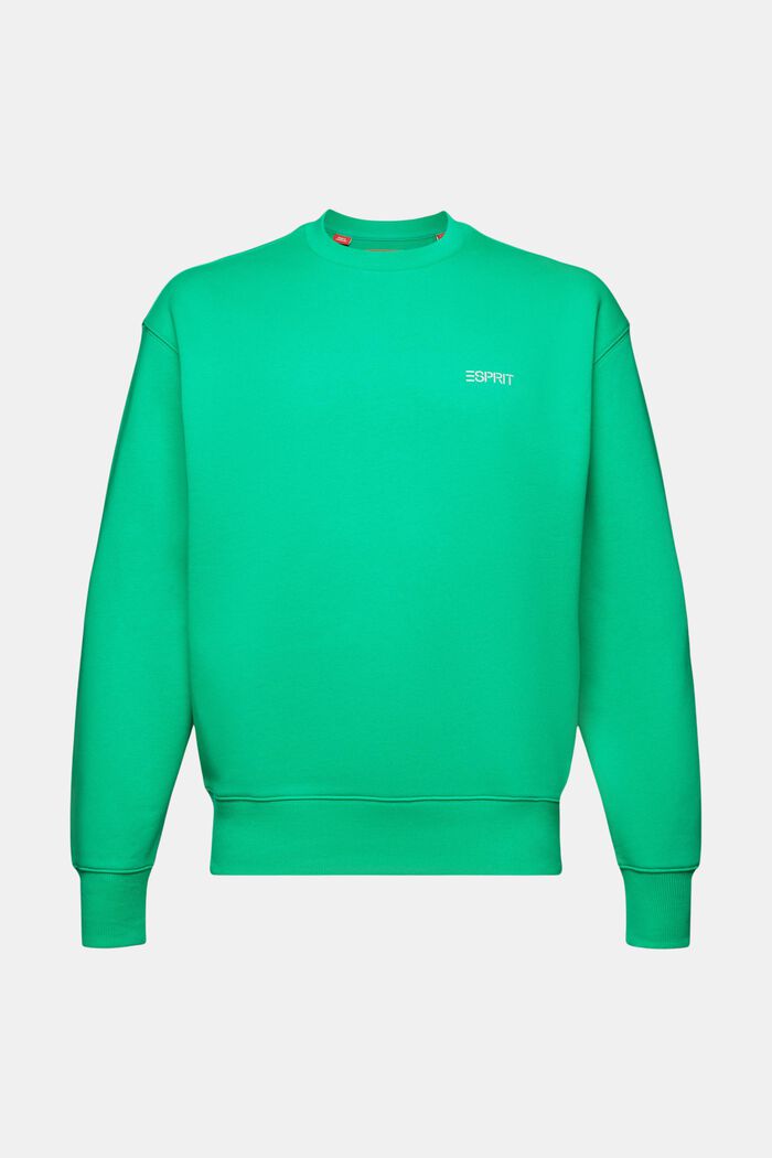 Uniseks fleece sweatshirt met logo, GREEN, detail image number 8