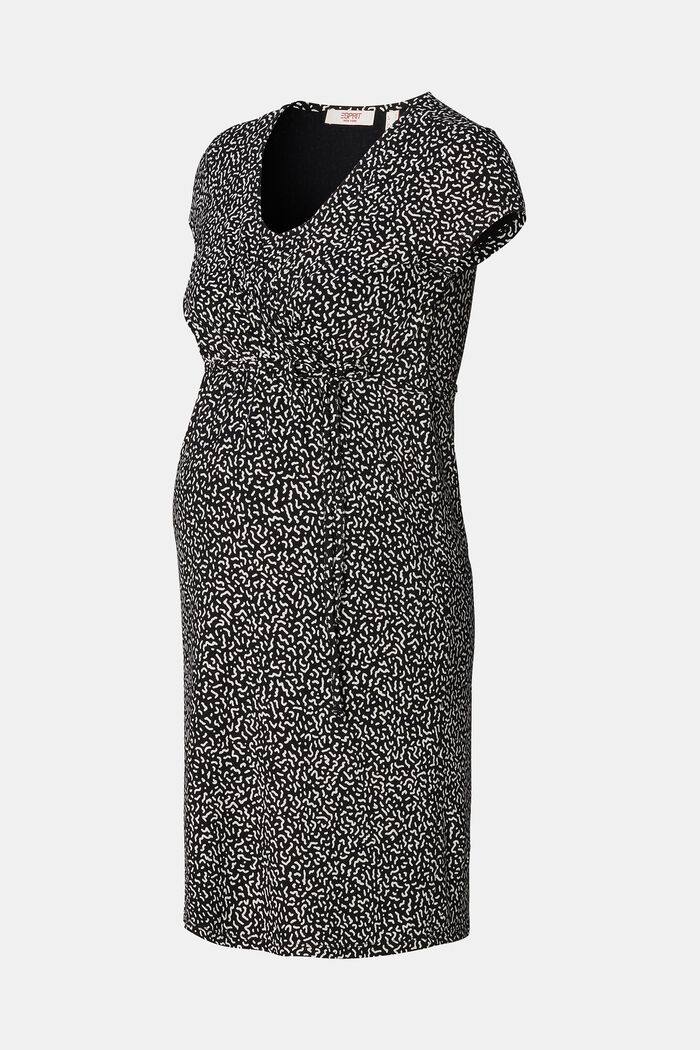 MATERNITY jurk met print, voor borstvoeding, DEEP BLACK, detail image number 5