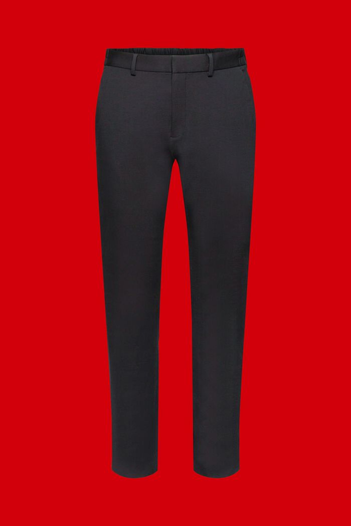Pantalon van piqué-jersey, BLACK, detail image number 2