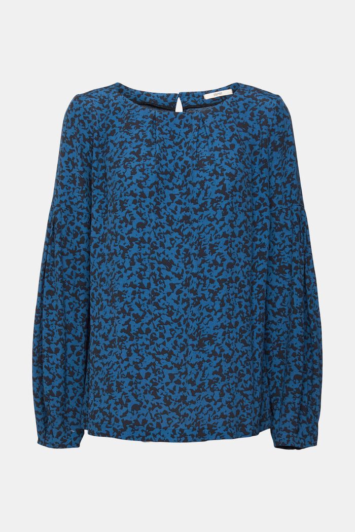 Viscose blouse met motief, PETROL BLUE, detail image number 7