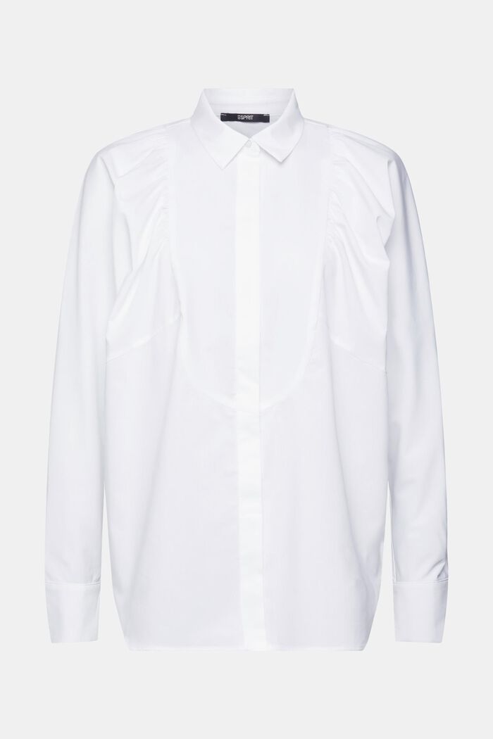 Popeline overhemdblouse, WHITE, detail image number 6
