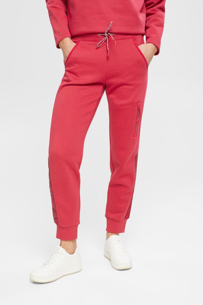Sweatpants met zak op de pijp, CHERRY RED, detail image number 0