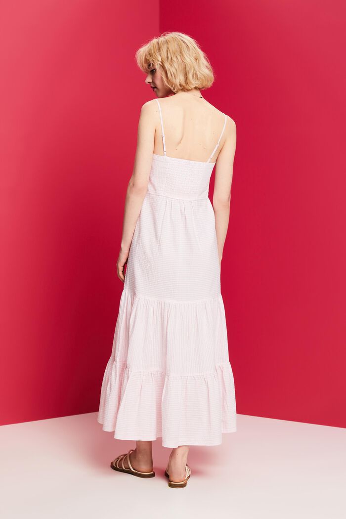 Gelaagde maxi-jurk met knopen aan de voorkant, LIGHT PINK, detail image number 3