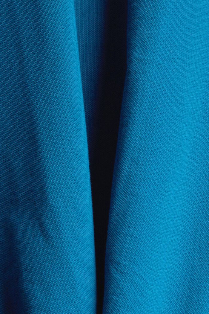 Poloshirt van katoen, TEAL BLUE, detail image number 4