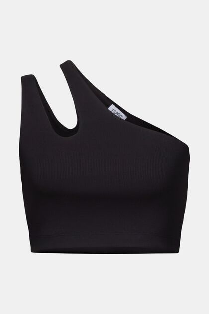 Cropped one-shoulder top