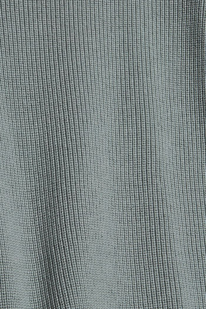 Gebreide trui van 100% katoen, DUSTY GREEN, detail image number 4