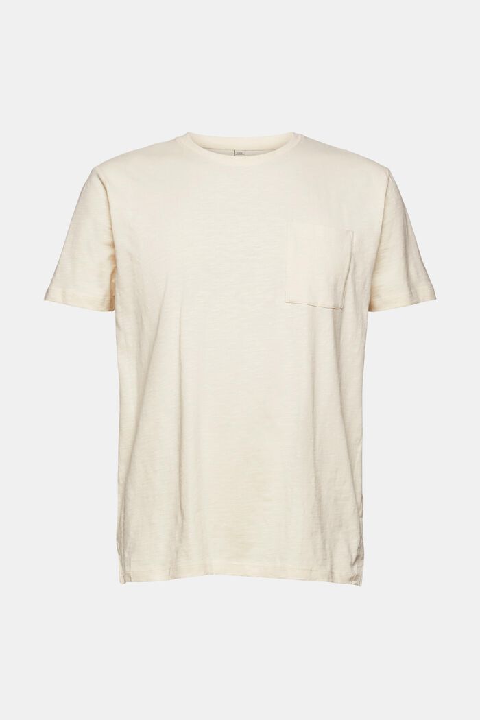 Jersey T-shirt met borstzak, CREAM BEIGE, detail image number 5