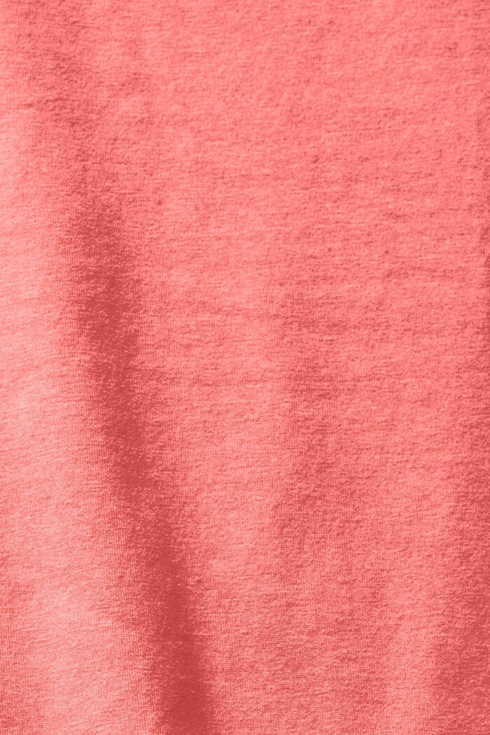 Jersey T-shirt, CORAL RED, detail image number 4