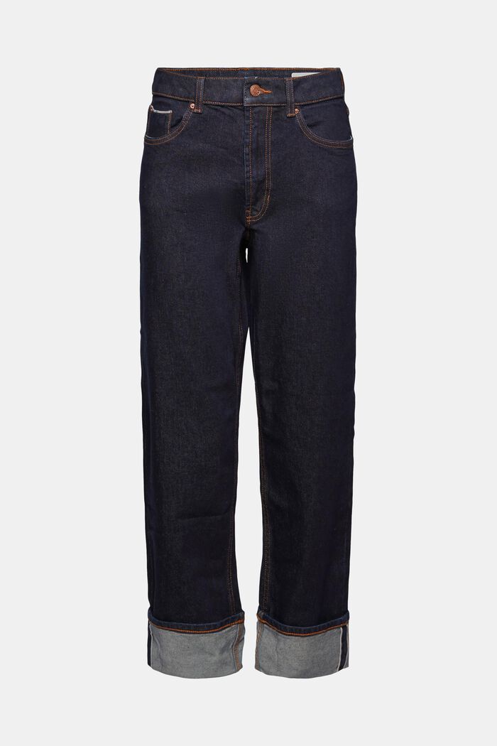 Wijde selvedge-jeans van organic cotton, BLUE RINSE, detail image number 7