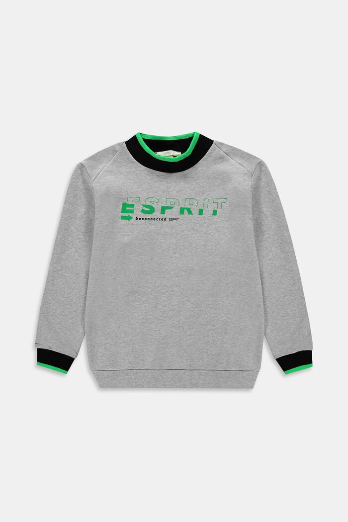 Sweatshirt met logoprint, LIGHT GREY, overview