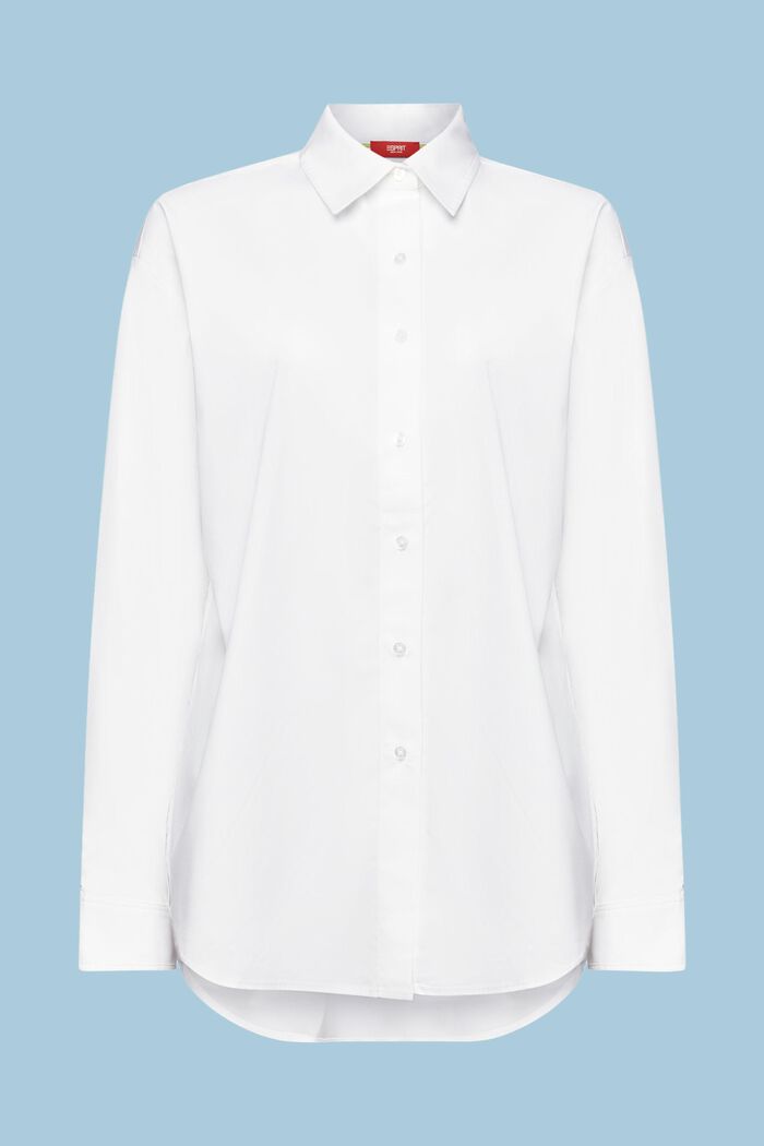 Oversized overhemd met buttondownkraag, WHITE, detail image number 6