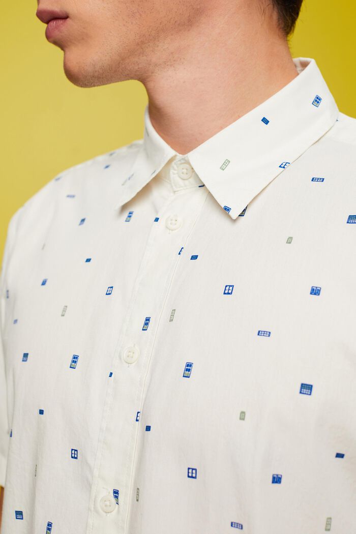 Overhemd met korte mouwen en motief, 100% katoen, ICE, detail image number 2