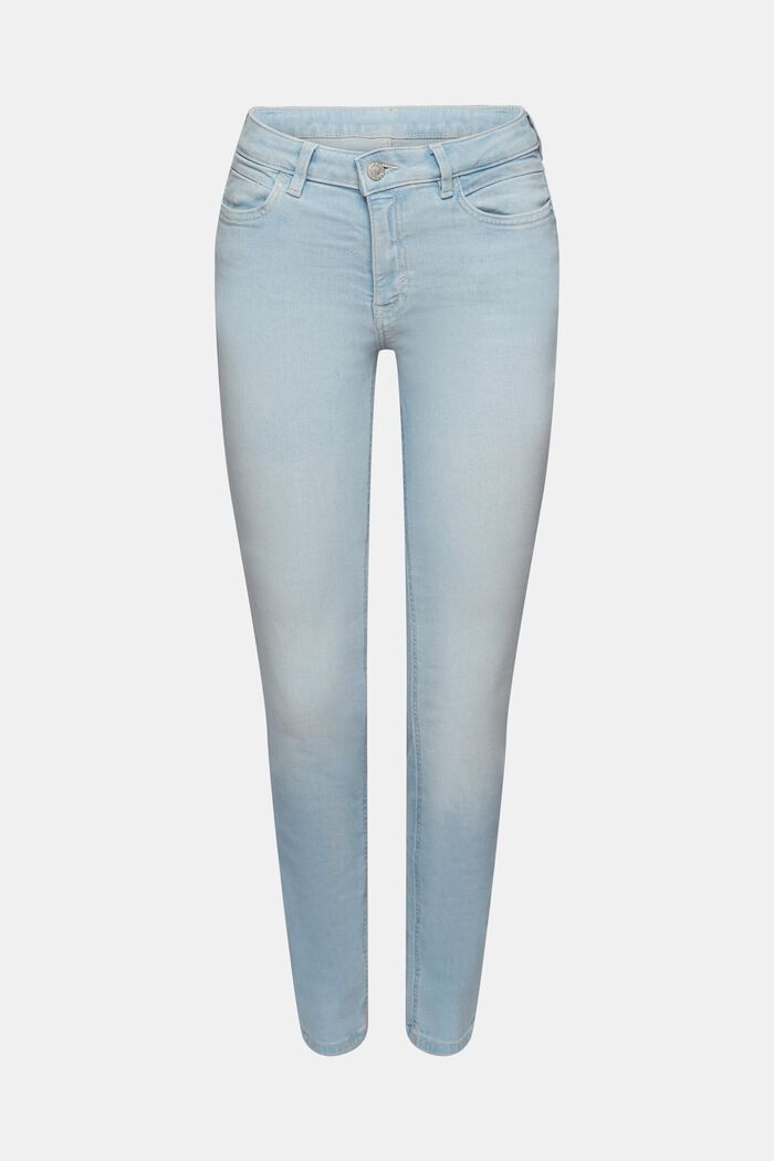Mid-rise slim fit stretchjeans, BLUE BLEACHED, detail image number 2