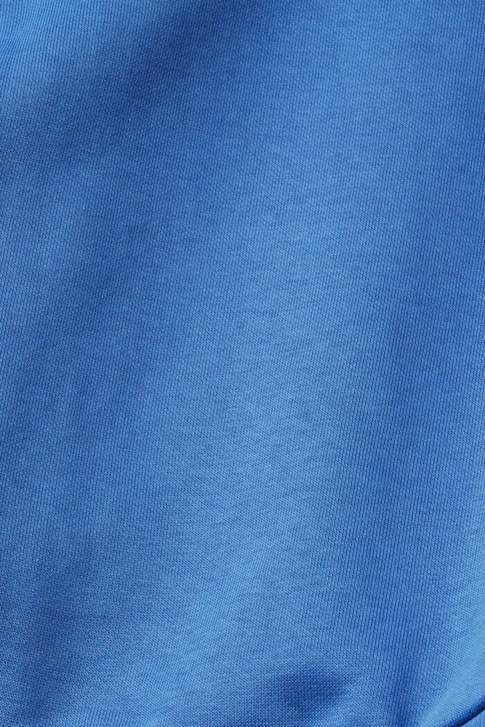 Kortere hoodie met doorlopende knoopsluiting, BLUE, detail image number 4