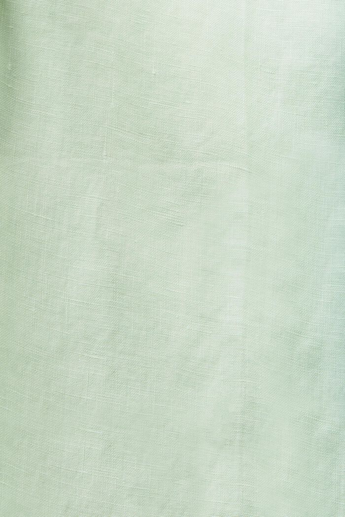 Linnen broek met wijde pijpen, PASTEL GREEN, detail image number 6