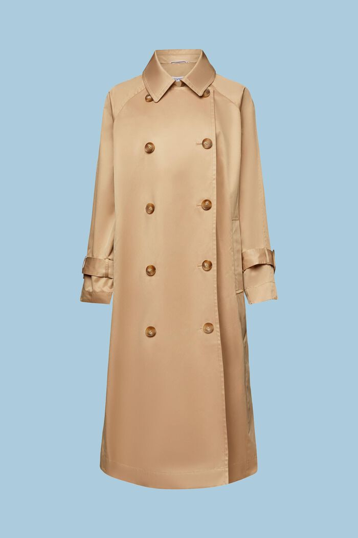 Double-breasted trenchcoat, BEIGE, detail image number 6