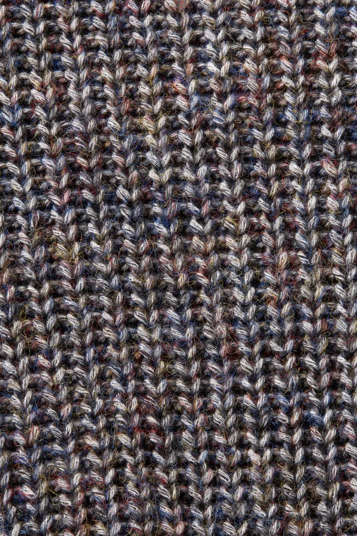 Trui van een meerkleurig ribbreisel, DARK GREY, detail image number 4