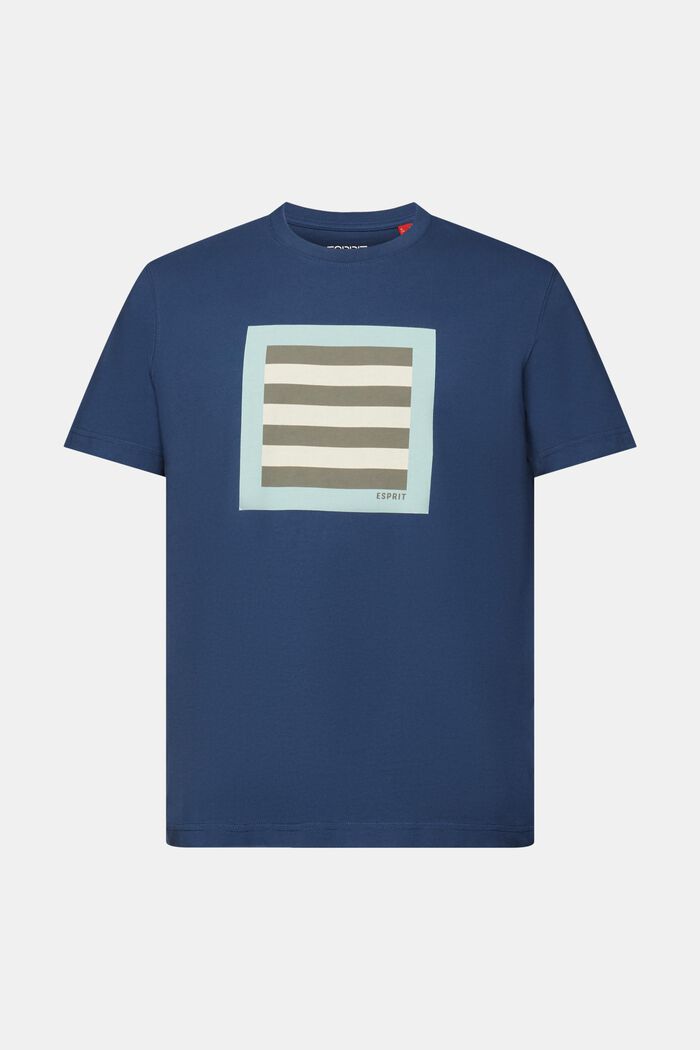 Grafisch T-shirt van katoen-jersey, GREY BLUE, detail image number 5