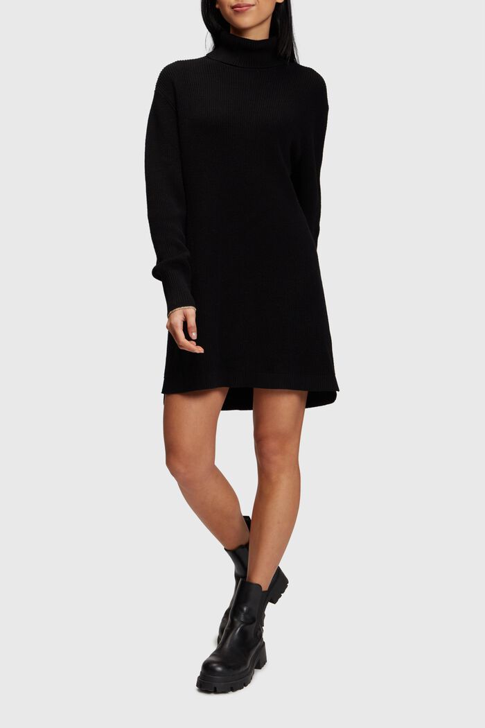 Harden Zeker Gespierd ESPRIT - Gebreide jurk met turtleneck met kasjmier in onze e-shop