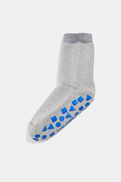 Stroeve sokken van een mix met biologisch katoen, LIGHT GREY, overview