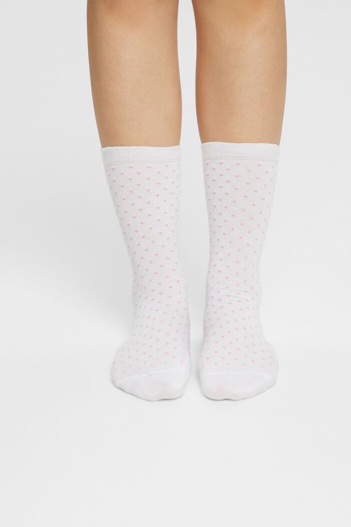 2 paar sokken van een mix met biologisch katoen, WHITE, detail image number 2