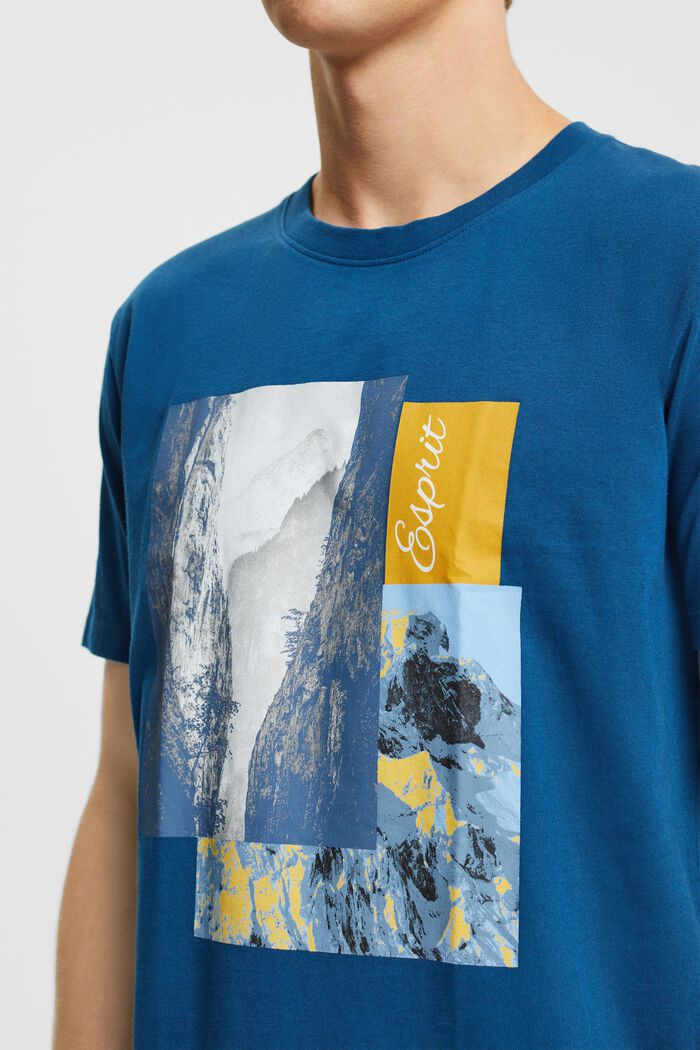 T-shirt met print, PETROL BLUE, detail image number 2