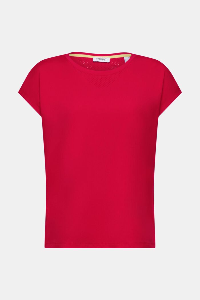 Sportief T-shirt met korte mouwen, DARK RED, detail image number 5