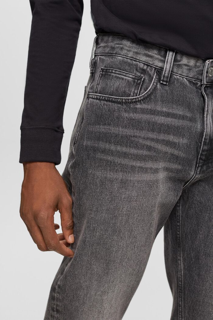 Jeans met rechte pijpen, GREY MEDIUM WASHED, detail image number 3