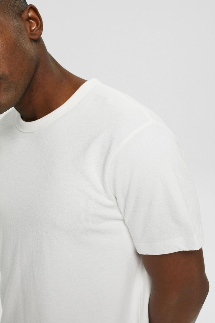 T-shirt van structuurjersey, OFF WHITE, detail image number 2