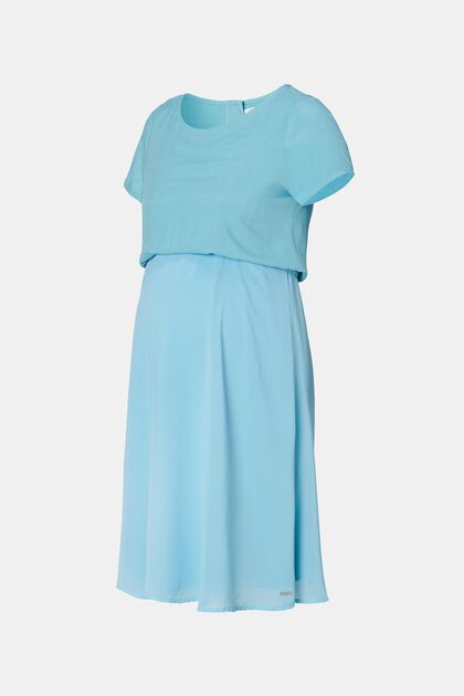 Gerecycled: jurk met laagjeslook, BLUE GREY, overview