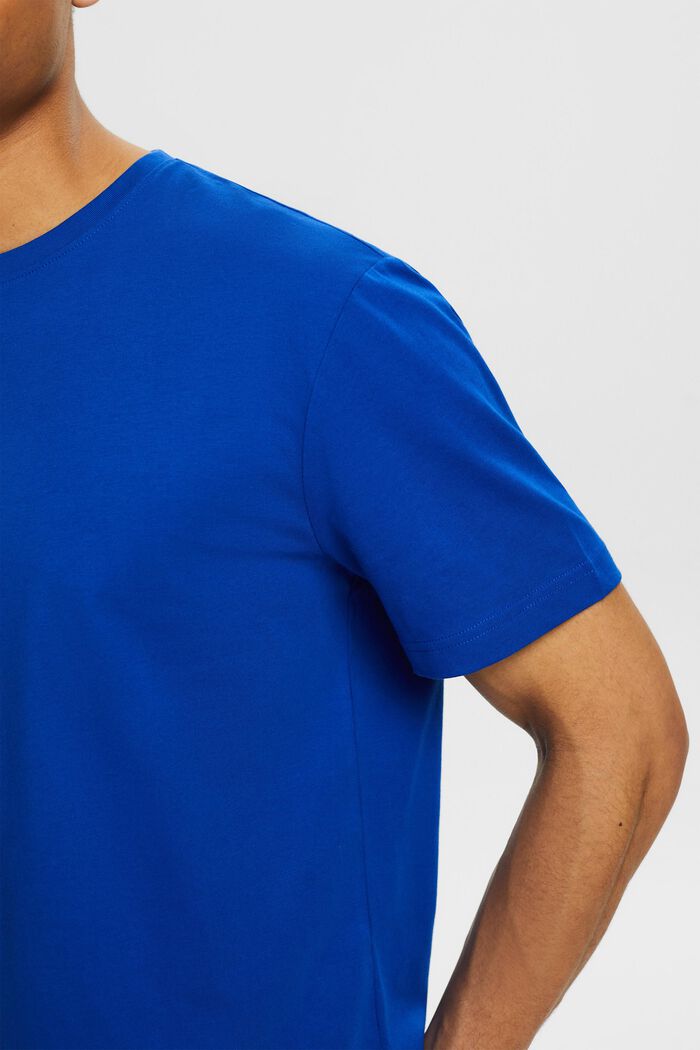 T-shirt met korte mouwen en ronde hals, BRIGHT BLUE, detail image number 3