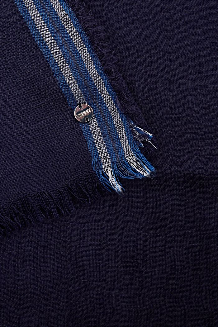 Sjaal van twill, DARK BLUE, detail image number 1