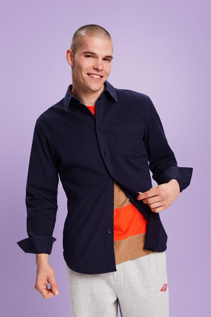 Twill regular fit-overhemd, NAVY, detail image number 4