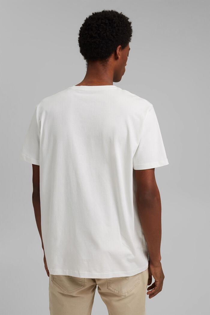 Jersey T-shirt met print, 100% biologisch katoen, OFF WHITE, detail image number 3