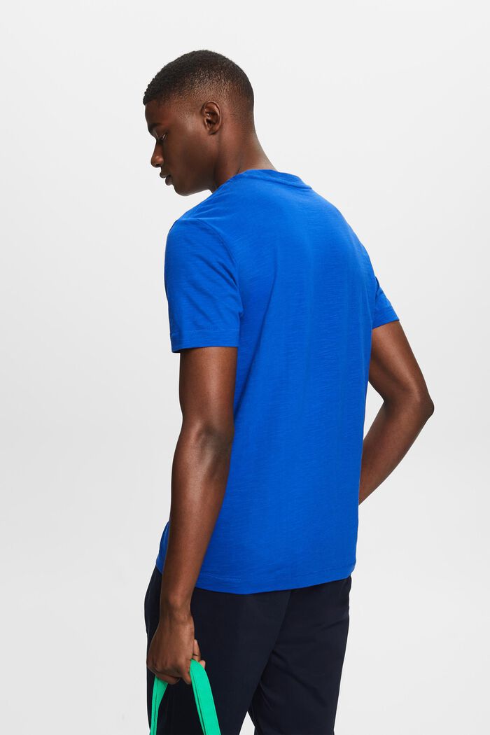 T-shirt van slubkatoen met zak met logo, BRIGHT BLUE, detail image number 2