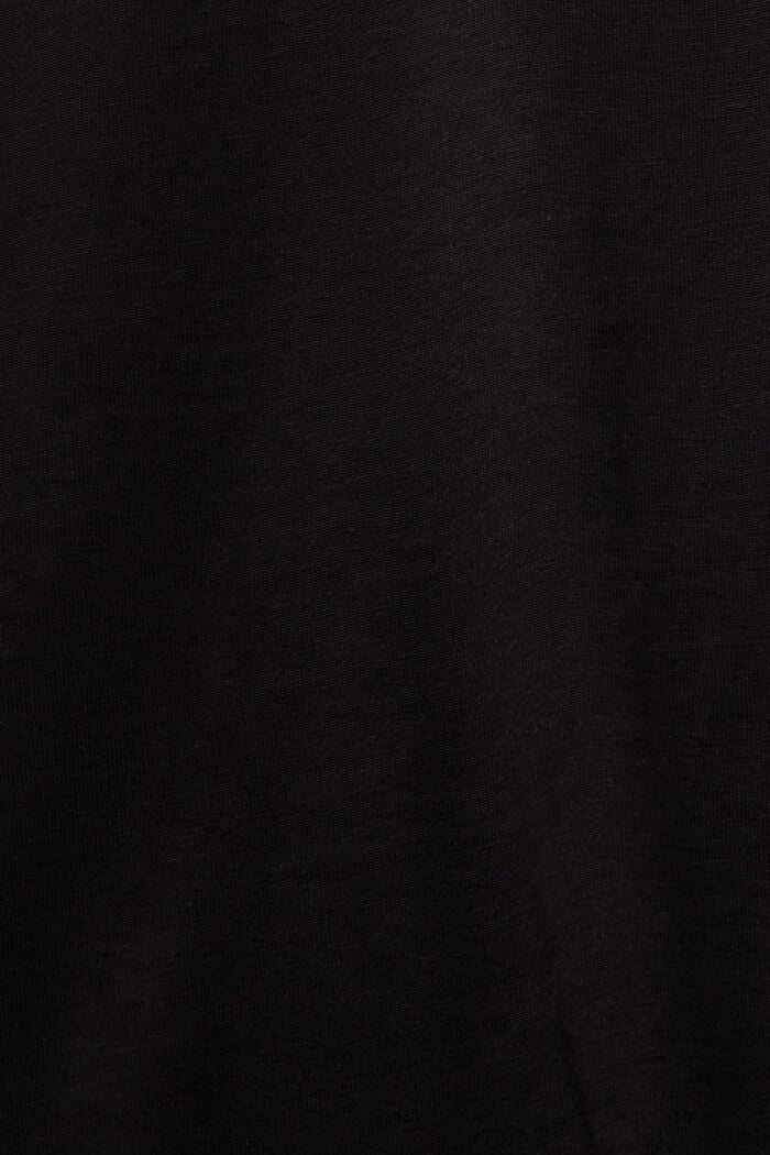 T-shirt van katoen-jersey met logo, BLACK, detail image number 4