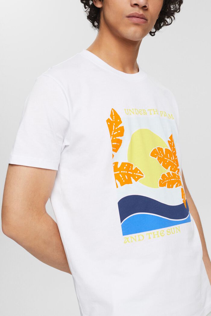 Jersey T-shirt met print, WHITE, detail image number 1