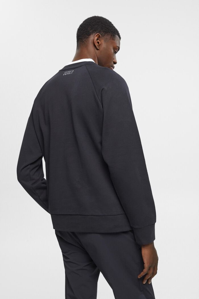 Katoenen sweatshirt met relaxed fit, BLACK, detail image number 3