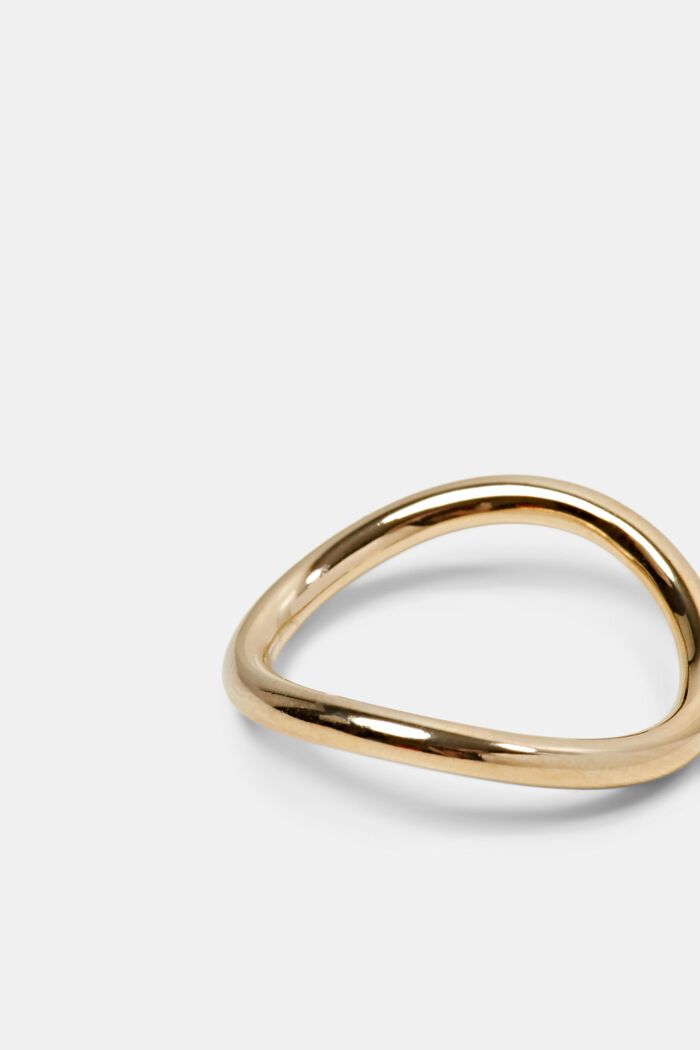 Gewelfde gouden ring, GOLD, detail image number 2